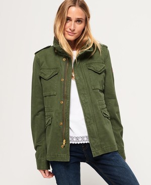 Superdry Rookie Classic Military Női Kabát Khaki | AXDUN3149